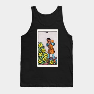 Card #70 - Seven Of Pentacles - Rider Waite Smith Tarot Tank Top